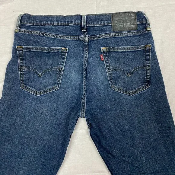 Levi's 511 - 34'' Waist 32'' Inseam Levi Strauss Jeans - Dark Blue Washed - Picture 4 of 9